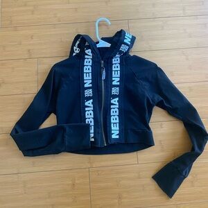 Black hoodie Nebbia gym brand